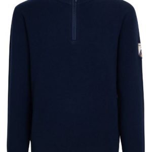 Woolland Tydal Knitted Sweater halv zip M – Dark Blue
