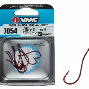 7054 TR WORM HOOK | RØD MARKKROK | VMC